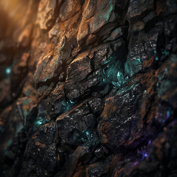 Glittering Coal Seam